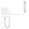 Tuscany Silver Sterling Silver Rectangular Hoop Earrings for Women, Silver
