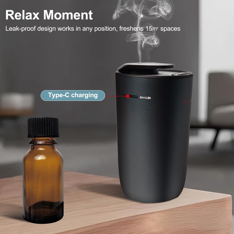 Shammgria Car Air Diffuser Essential Oil Aromatherapy Scent Diffuser with