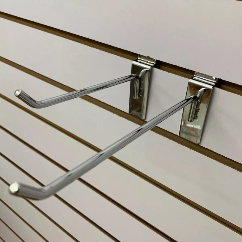 Exhivit Gancho Blister Cromo P/panel Ranurado 25 Pzs De 25