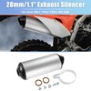 X AUTOHAUX 28mm 1.1 inch Exhaust Silencer Muffler with Clamp