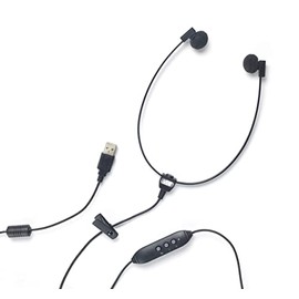 VEC Spectra-TCU Multimedia Stereo Headset with Built in Microphone and USB Plug