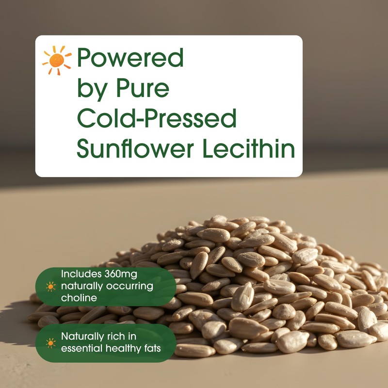 NatureBell Sunflower Lecithin - 240 Softgels - 2,400mg Cold Pressed