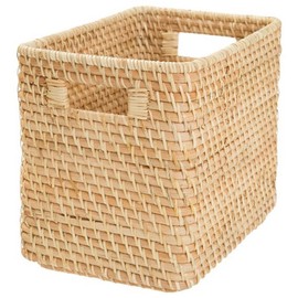 NITORI (NITORI) Rattan Basket RD-001 Vertical Half Width 19×Depth 26×Height 22cm Natural 8421033
