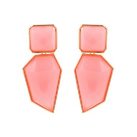 Vintage Thick Irregular Resin Metal Large Geometric Earrings for Women Acrylic Abstract Unique Boho Earrings Statement Fashion Stylish Jewelry Modern Chunky Earrings