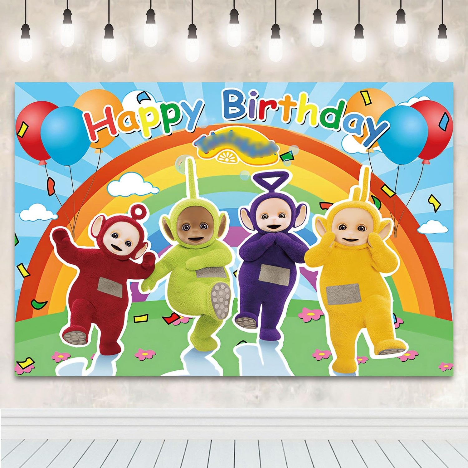 5x3FT Teletu Baby Birthday Backdrop, Teletu Baby Theme Party ...