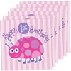 Unique Ladybug 1st Birthday Beverage Paper Napkins | 5" x