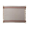 Creative Co-Op Hand-Woven Reclaimed Fabric Throw with Fringe, Multicolor