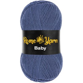Baby Yarn #3 Light Worsted DK Anti-Pilling Acrylic Yarn for Knitting and Crochet (1 Pack, 1533 Light Navy Blue)