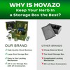 HOVANZO Upgraded Premium Large Bamboo Box - Locking Storage Decorative
