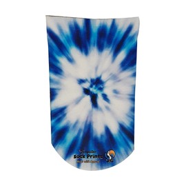 Amputee Sock "Tie Die Light n Dark Blue V1"