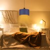 Weewooday 2 Pack Blue Fabric Lampshade for Ceiling 14" Modern