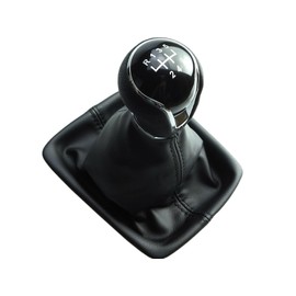 Newtown2700-parts Gear Knob 5 Gears + Gear Stick Gaiter + Frame Compatible with Seat Leon III 2012-2017, Leon 5-Door 2012-2020, Leon Cupra 2013-2019, Leon ST 2013-2020