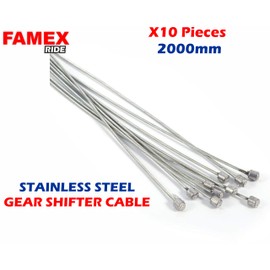 FAMEX RIDE Stainless Steel Mountain Bike Inner Gear Shifte Cable (X10 Pcs) Bicycle BMX