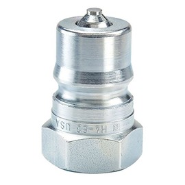 Parker Hannifin H2-63 Series 60 Steel Multi-Purpose Quick Nipple with Female Pipe Thread, ISO 7241 Series B Interchange, 1/4" Body Size, 1/4"-18 NPTF Thread, 1.54" Length
