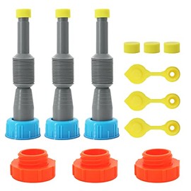 Tektall Gas Can Replacement Spout Kit,Gas Can Nozzle with Cap,Very Flexible Universal Spout with Tons of Accessories 3Pack