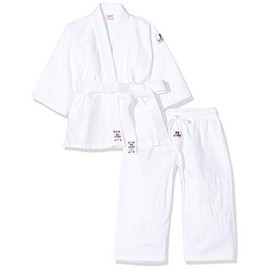 DANRHO Kinder Judogi Yamanashi Karate Kleid, Weiß, 130 cm
