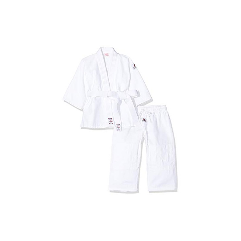 DANRHO Kinder Judogi Yamanashi Karate Kleid, Weiß, 130 cm