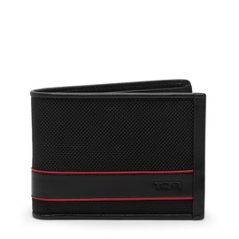 TUMI - Alpha Double Billfold - Men's Premium Wallet - Secure & Durable with Hidden Card Pocket - Black/ Red