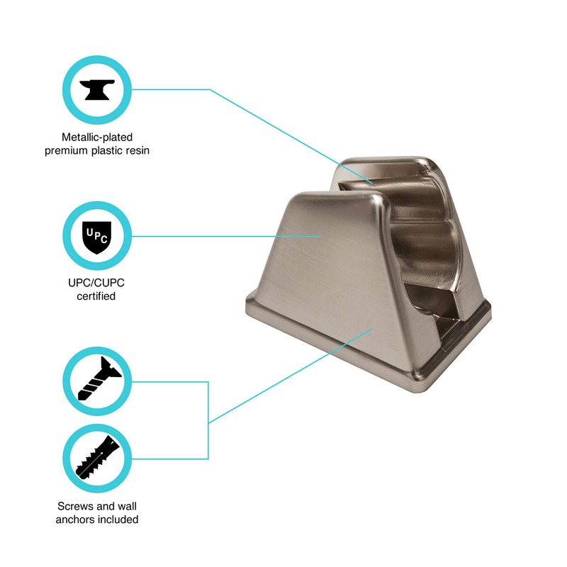 Dura Faucet DF-SA156-SN RV Handheld Shower Wand Bracket Holder -