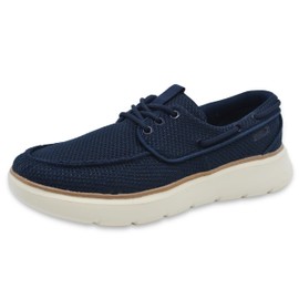 DELO Go Green ECO Friendly Boat Shoe, Lightweight, Breathable Mens Casual Footwear Navy, Size 12