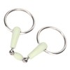 Fabater Ring Snaffle, Stainless Steel Rubber Roller Mouth Snaffle, Apple