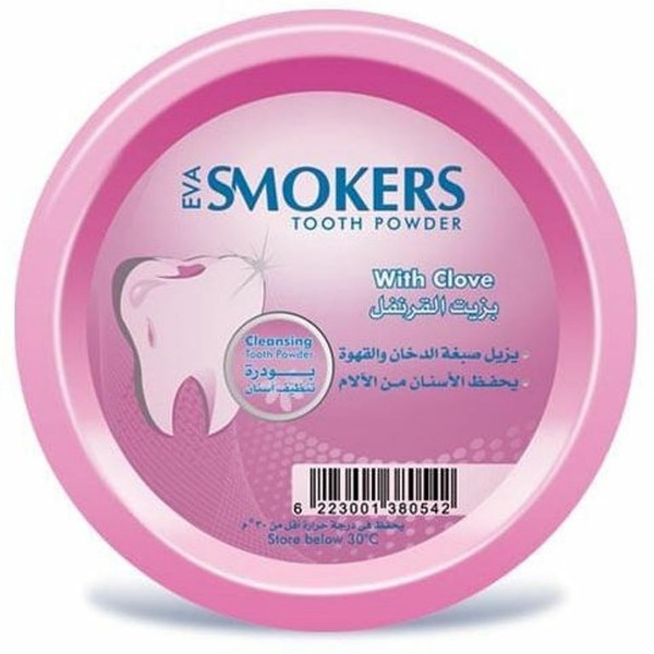 Eva Smokers With Clove Menthol Cleansing/Whitening Tooth Powder 40 gm