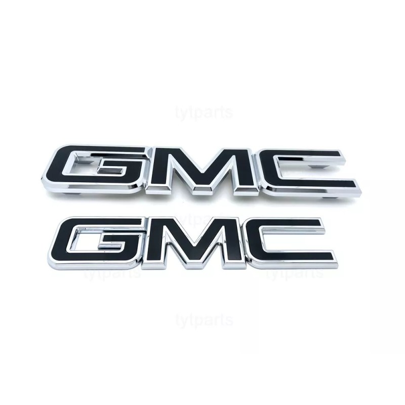 GM Grille Tailgate Emblem Black Chrome for 2015-19 GMC Sierra