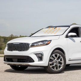 Sun Shade for Sorento Windshield Sunshades for 2016-2019-2020 Kia Sorento SUV Windshield Cover Front Window Shields 240T Silver Coating Protector Sun Visor Blocks UV Rays Heat Car Accessories