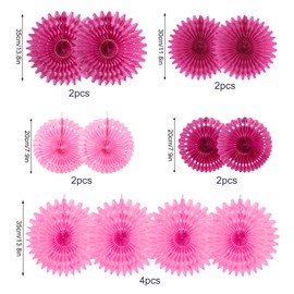 Sunbeauty Paper Fan Set Decoration Paper Rosettes Kit Party Celebration Decoration