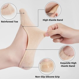 ATBITER 8 Pairs No Show Socks Women for Flats Ultra Low Cut Liner Non Slip Invisible Socks for Shoe Size 6-9/9-11
