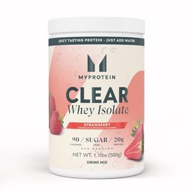 Myprotein Clear Whey Isolate Protein Powder, 20 Servings (1.1lbs) Strawberry, 20g Protein per Serving, Naturally Flavored Drink Mix, Daily Protein Int
