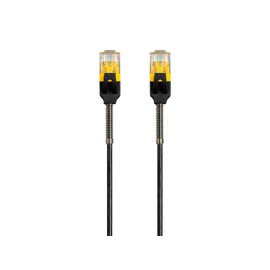 Monoprice Cat6 Ethernet Patch Cable - Snagless, Reinforced, 550MHz, UTP, 30AWG, 1 Feet, Black - SlimRun Series