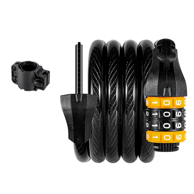 Bike Combination Lock Portable Lightweight Cable Bike Lock Cycling Accessory