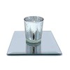 Light In The Dark 5 Inch Square Mirror Candle Plate