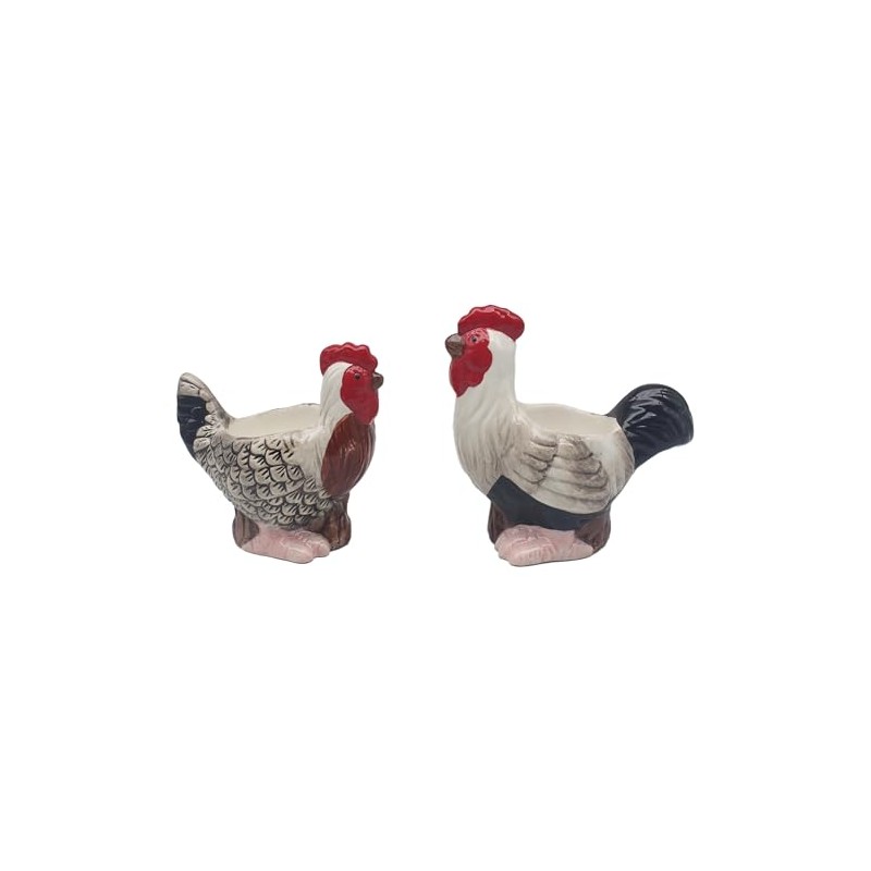 The Leonardo Collection Cockerel and Hen Novelty Egg Cups for