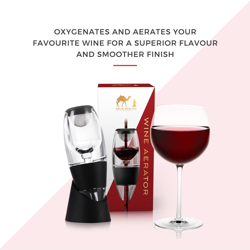 Silk Route Home Premium Wine Aerator – Fast Aeration Wine