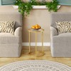 SAYGOER Round Side Table Small Gold End Table for Small