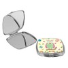 Island Gifting - Patchwork Owl Illustrated - Square Compact Mirror