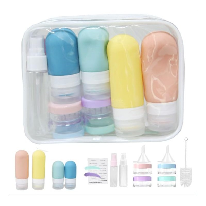 Generic 17 pack Tsa Travel Bottles Set (Peach)