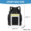 CCAIPU Drawstring Backpack, Waterproof Gym Sports Bag with Shoe Compartment