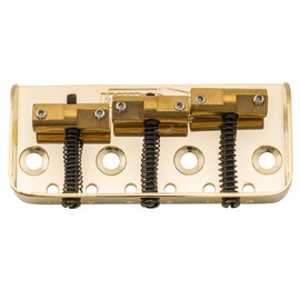 Wilkinson WTBS Short Telecaster Bridge Brass Compensated 3-Saddles for Humbucker Tele Style or Vintage Electric Guitar, Gold
