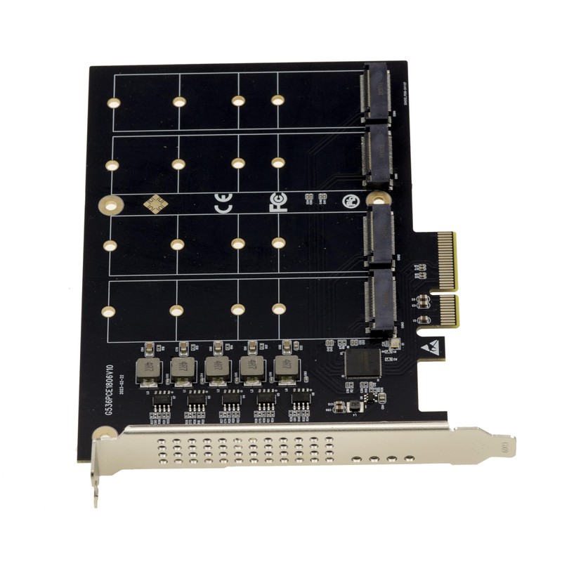 KALEA-INFORMATIQUE M2 PCIe 3.0 x4 Controller Card for 4 M.2