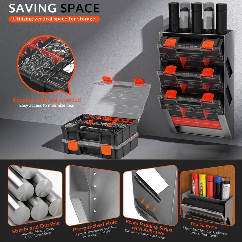 AIYOTAR Hanging Tote Kit for Van Shelving Storage, Work Van