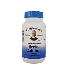 Christopher's Original Formulas Herbal Calcium, Natural Bone Support, 100 Caps, Pack of 12