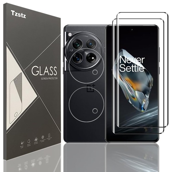Tzstz OnePlus 12 5G Tempered Glass Screen Protector, 2+2 Pack