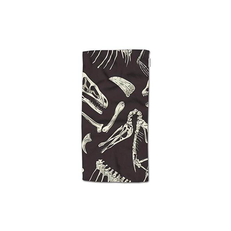 HGOD DESIGNS Hand Towel Dinosaur,Monochrome Dinosaurs Fossil Pattern Hand Towel