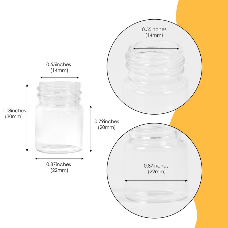 Cadbibe 5ml Glass Vials with Screw Caps and Plastic Stoppers,