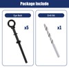 RiaYer 5 Pack Eye Bolt, 1/4” x 5" T316 Stainless