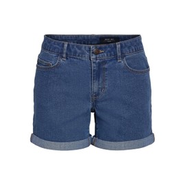 Noisy may Women's Nmdebby Nw Slim Shorts Vi518Mb Noos, Medium blue (medium blue denim)