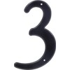 Hillman 839756 Black House Number 3, 4-Inch Nail Plastic